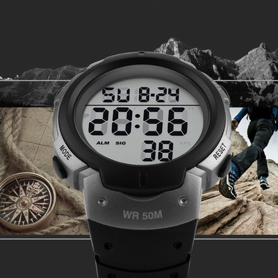 men's digital watch with large numbers