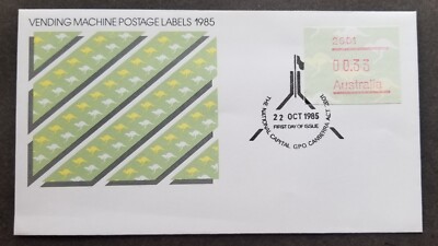 Australien Geldautomat Känguru 1985 (Frama Postage Label Stamp FDC)