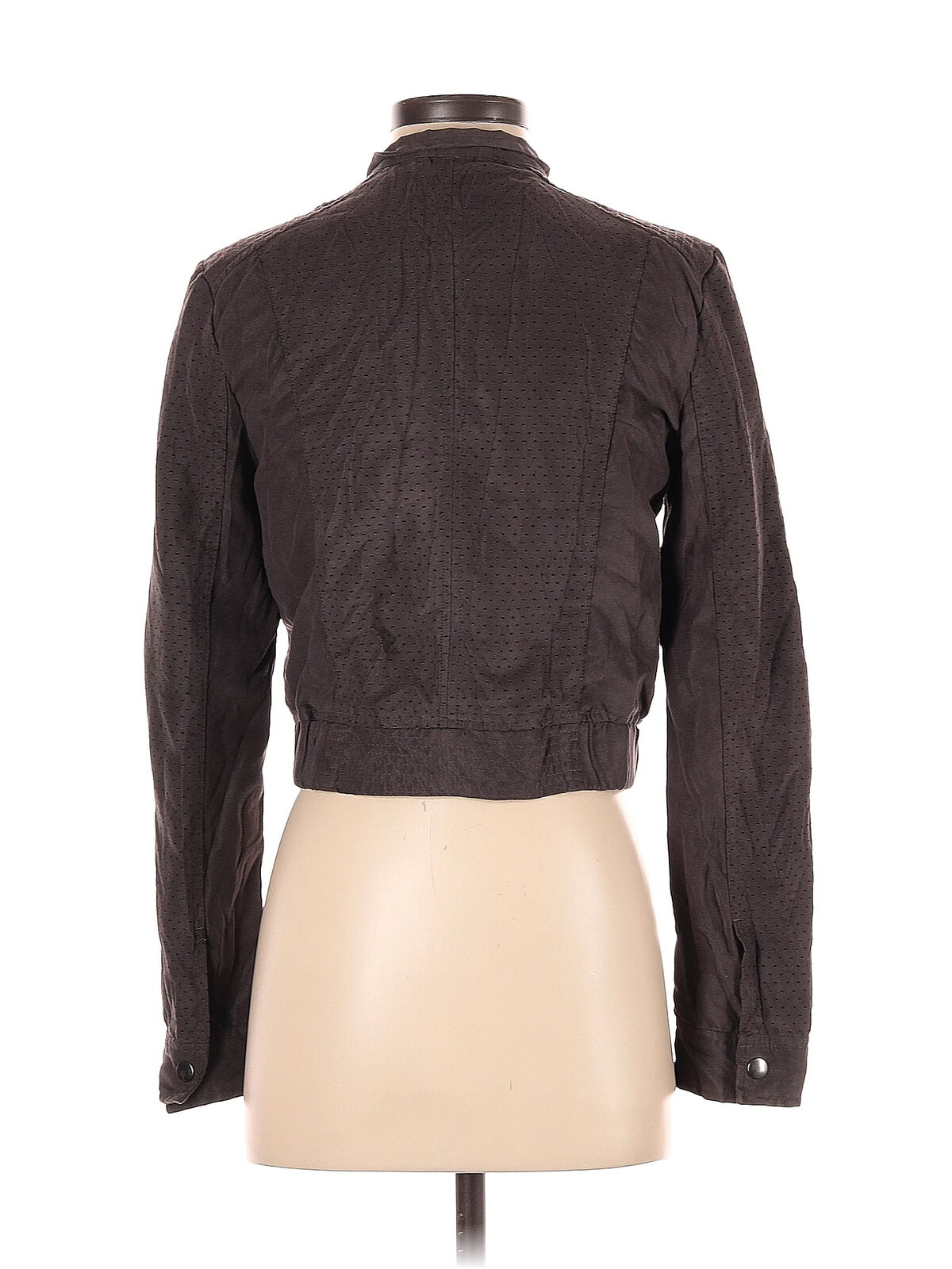 Elle Women Brown Faux Leather Jacket XS - image 2