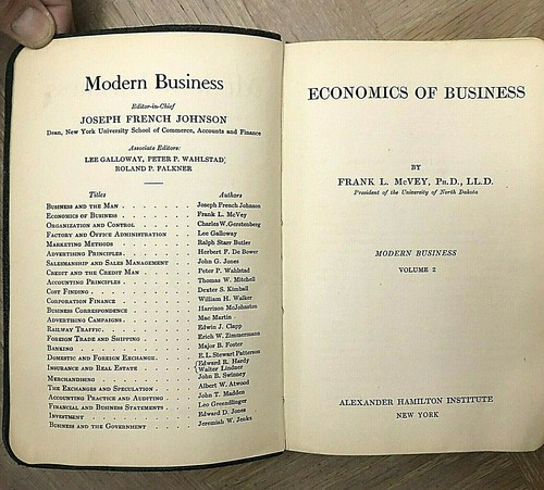 1917 Modern Business Economics Book by Alexander Hamilton Institute - Vol. 2