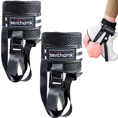 Adjustable Foot Weights Ankle Straps Dumbbell Attachment 2pc Leg Curl Kickback