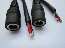 6 pcs 2.1mm DC Power Jack Female Connector 18AWG 2 0.75mm  Round Wire Cable 25cm