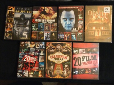 82 HORROR FILM DVD LOT Prophecy Lurkers Mortuary Dollman Bay Coven Scarecrow