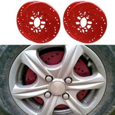 4X Vehicle Aluminum Wheel Brake Disc Cover Decorative Rotor Cross Drilled Car