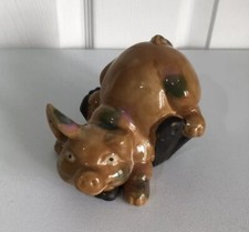 Studio Pottery Pig In Barrel Made In Wanjiang China Retro Vintage