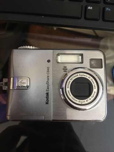 Kodak EasyShare C340 5.0MP Digital Camera - Silver Untested As Is No Battery - Afbeelding 1 van 4