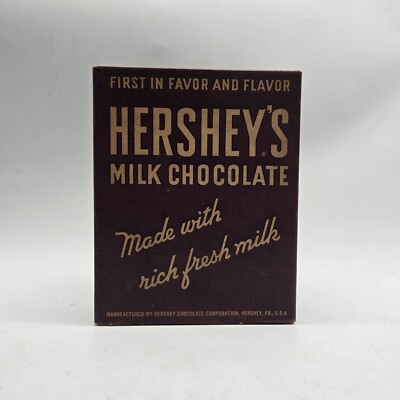 Vintage Hershey Milk Chocolate Box Only Item 104  Made In USA *Empty*