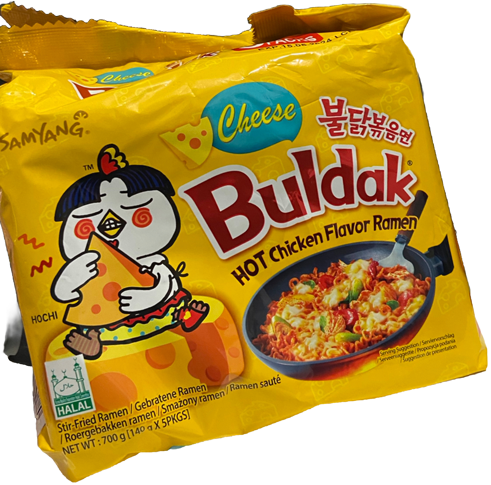 Samyang Hot Chicken Flavour Buldak Noodles Cheese Halal 140g (1 Single