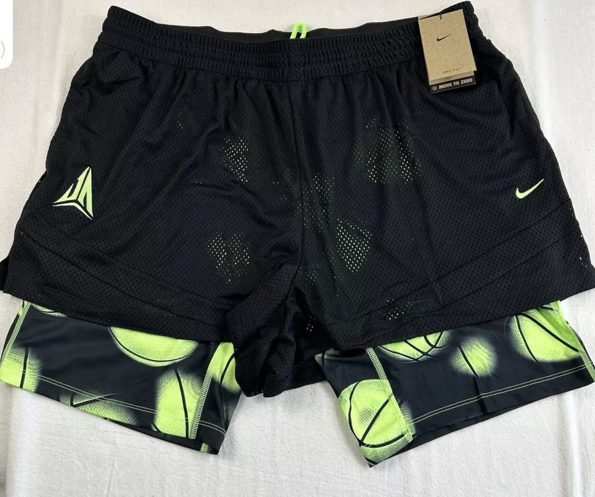 Nike Ja Morant 2-in-1 Basketball Shorts Dri-FIT FQ1022-010 Black