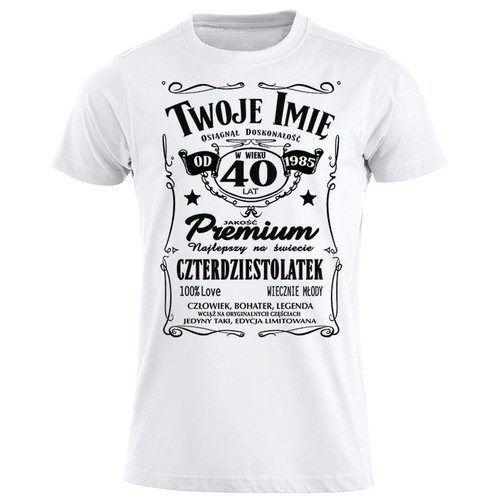 40 lat urodziny 1985 smieszna koszulka personalizowana T-shirt Polska prezent PL - Picture 5 of 14