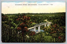 Kentucky Postcard Boonesboro Bridge Near Richmond Linen Posted 1958