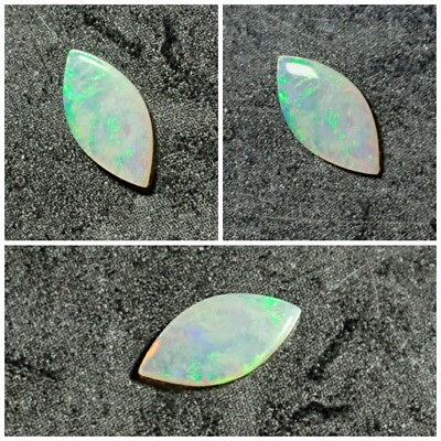 Coober Pedy Solid Precious White Opal Cab w/Play-of- Color