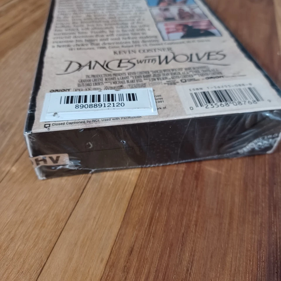 Dances With Wolves VHS RARE FACTORY SEALED STUDIO WATERMARK 1990 Orion - Image 3 of 4