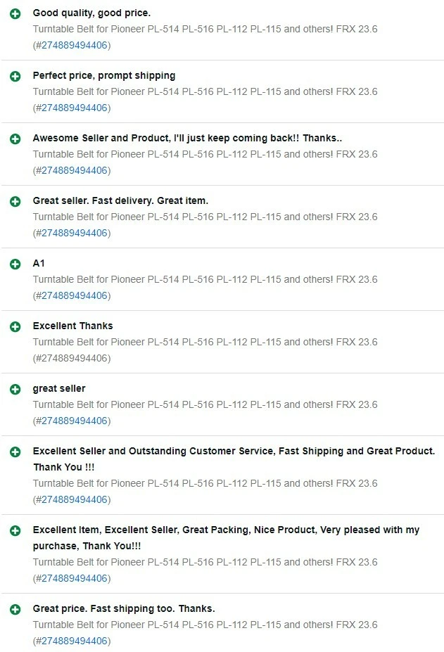 Turntable Belt for Pioneer PL-514 PL-516 PL-112 PL-115 and others! FRX 23.6 - Image 4 of 4