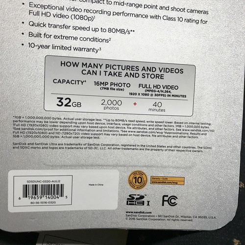 SANDISK ULTRA 32GB MICRO SD SDHC UHS-I CARD 2 PACK SEALED - Picture 5 of 5
