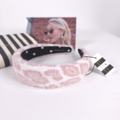 Lele Sadoughi Alice Pink Leopard Knit Headband NWOT NWT Lele Sadoughi Leopard Knit Alice Headband in Pink  main image 3
