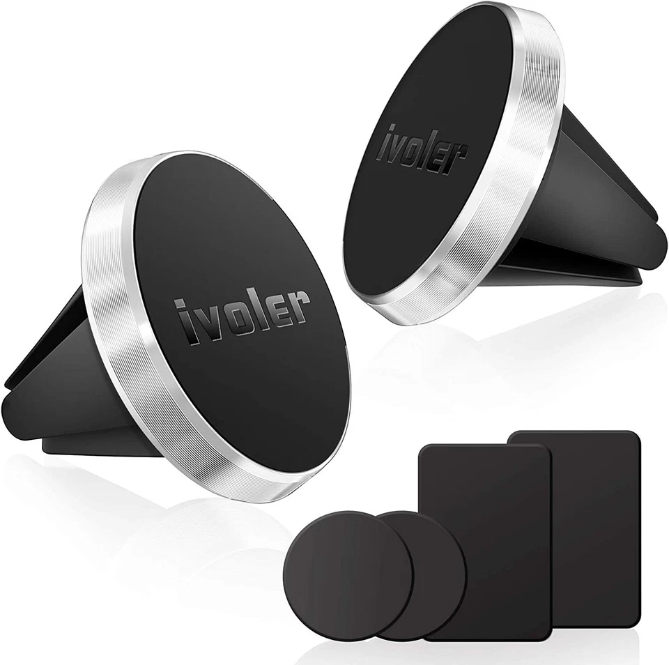 Soporte magnético para teléfono de coche - Imán fuerte, compatible con estuche, universal - plateado Foto 3 de 4