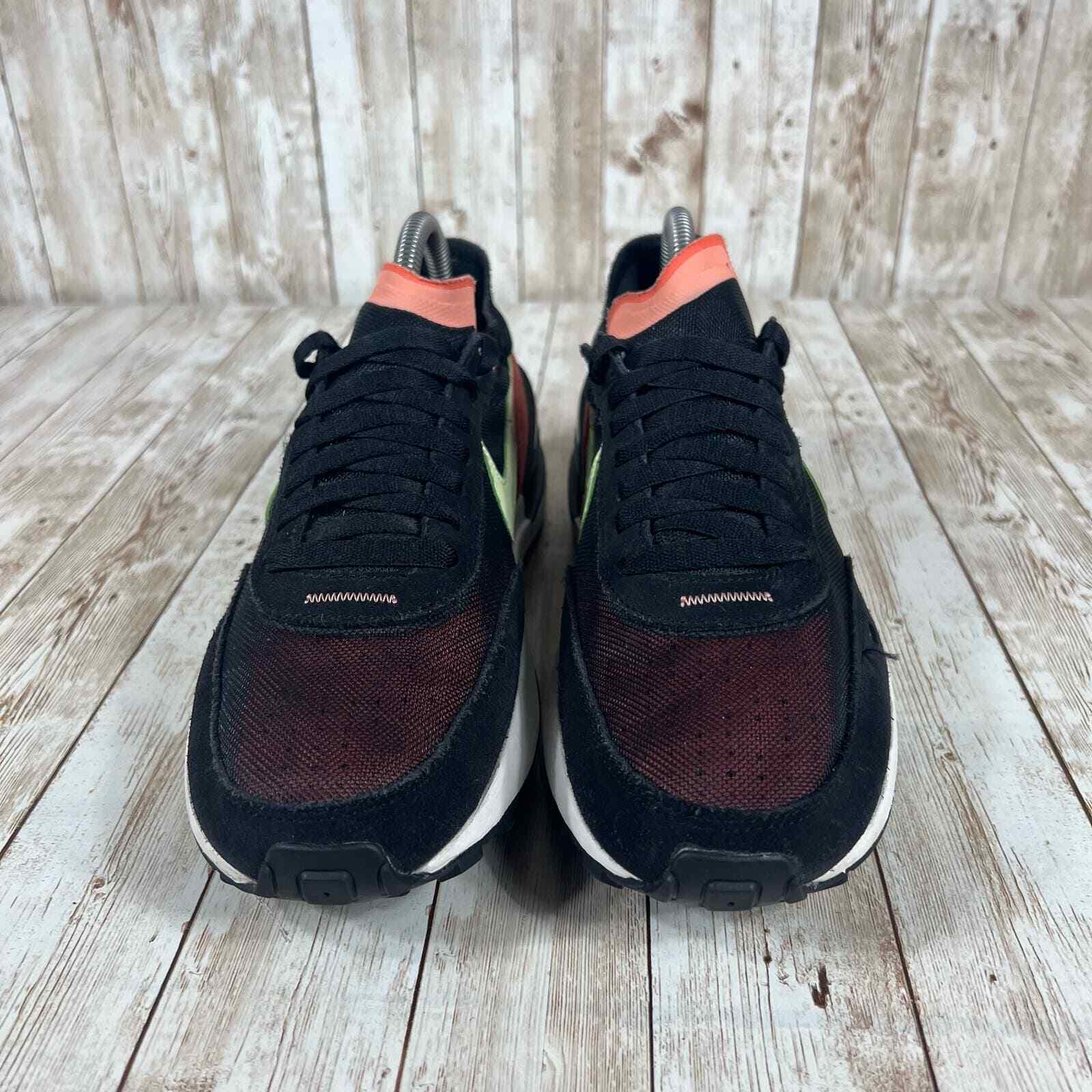 Nike waffle one low Womens 8 black orange thumbnail 4