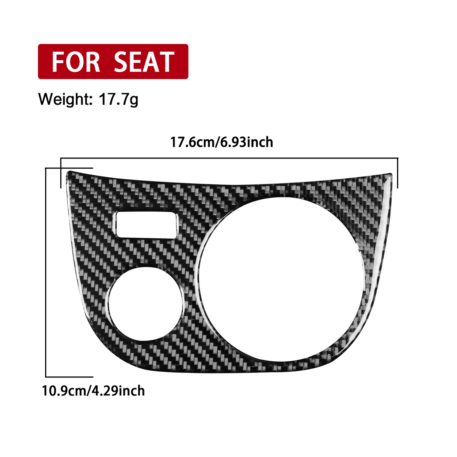Real Carbon Fiber Cup Holder Trim For Seat Leon 05-12