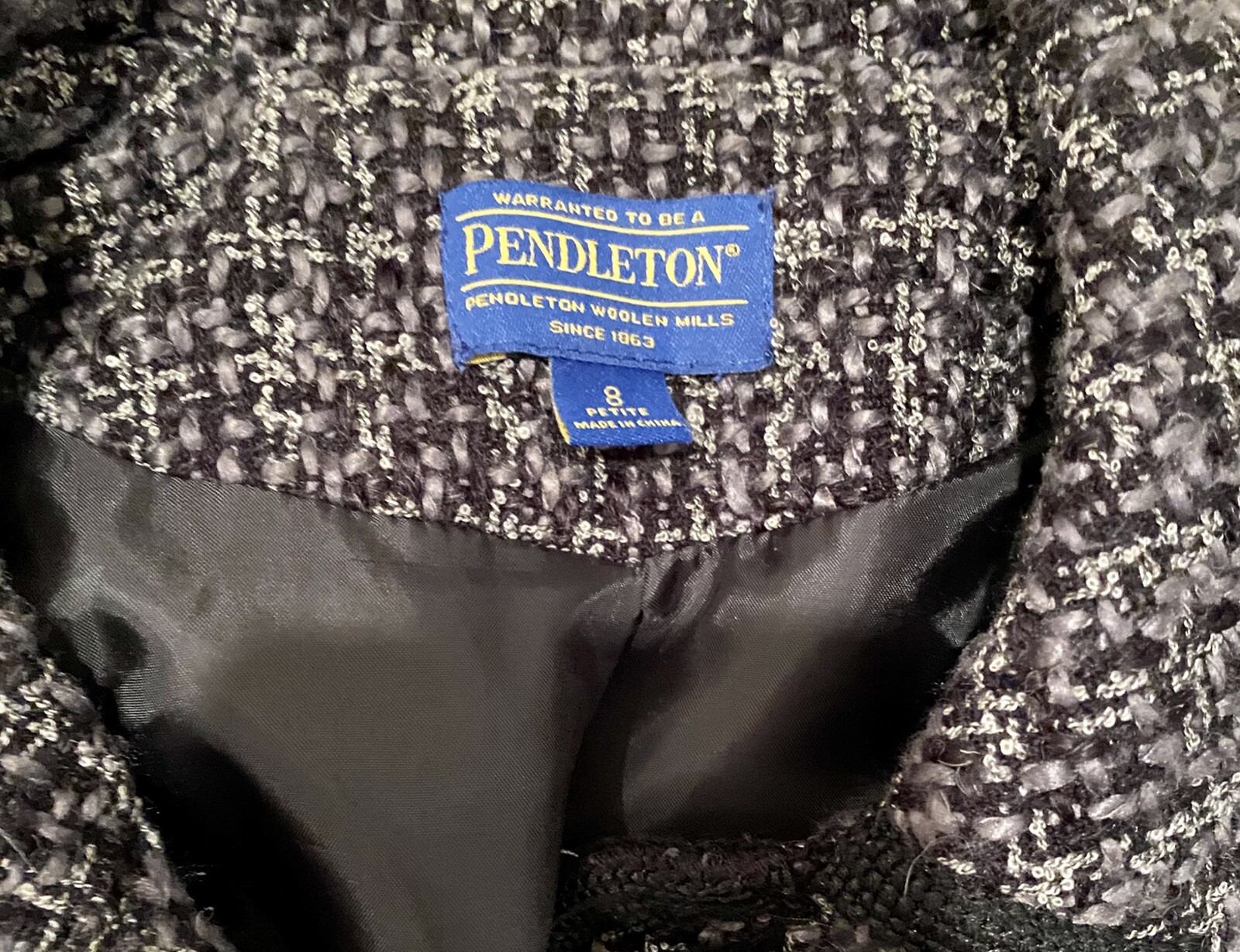 Pendleton Jacket Blazer Size 8 Petite Virgin Wool… - image 4