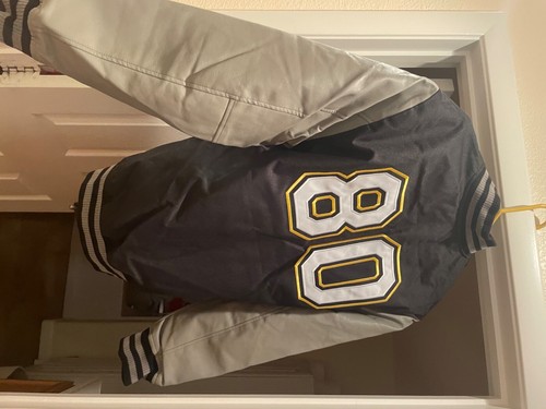 Loot Crate Batman 80th Anniversary Limited Edition Varsity Jacket Black Grey - Picture 2 of 7