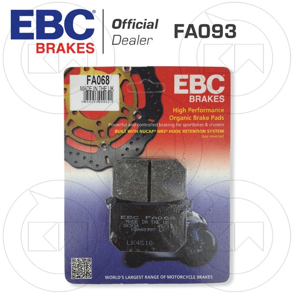 BremsbelÄGe Vorn Organisch EBC FA068 Kawasaki Z 550 1981 - 1982-image