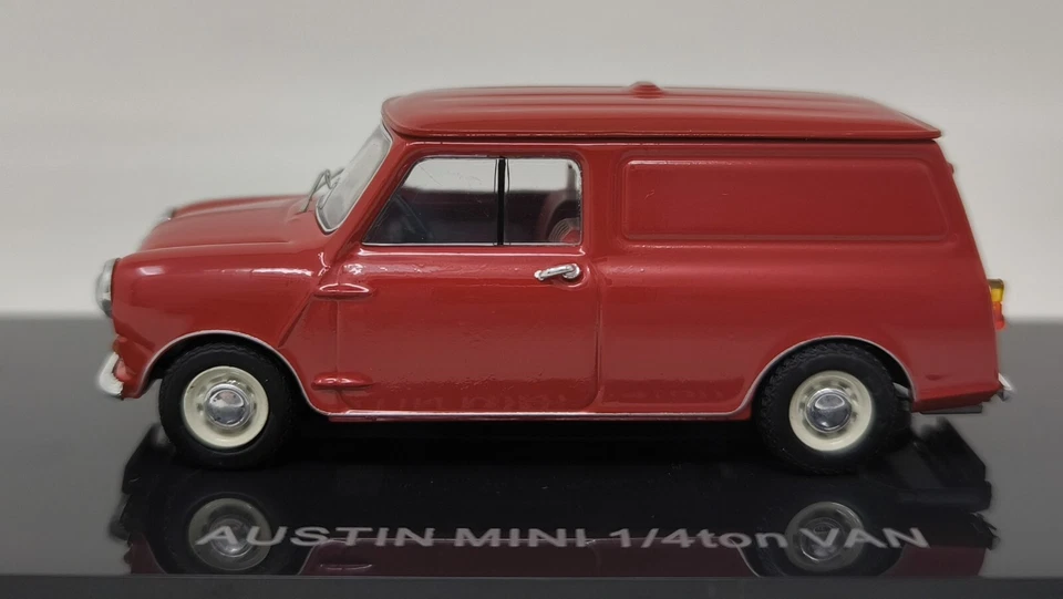 Mini furgoneta EBBRO 1:43 Austin 1/4 tonelada roja 44560 fundido a presión EBBRO OLDIES Foto 3 de 4