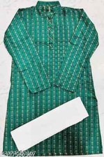 Indian Traditional Men's Full sleeve Formal Cotton Kurta And Pajama