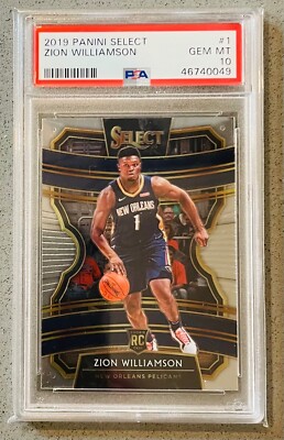2019-20 Panini Select Basketball #1 Zion Williamson RC Concourse