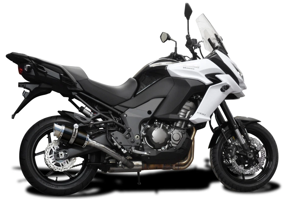 Kawasaki Versys 1000 Delkevic Slip On 8" Mini Silenciador Redondo de Carbono Escape 15-18 - Imagem 3 de 4