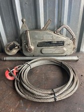 Verricello Tractel Tirfor modello: TU16 c/w manico e corda metallica Maniflex 10 m