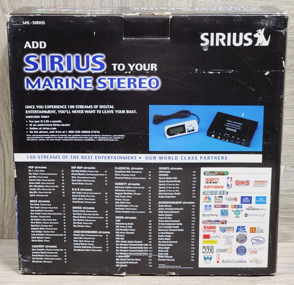 Sistema receptor de audio digital satelital Milennia Sirius Marine - Nuevo stock antiguo - Foto 2 de 4