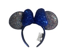 Disney Parks New Years 2020 Celebration Blue Sparkle Minnie Ears Headband Gift