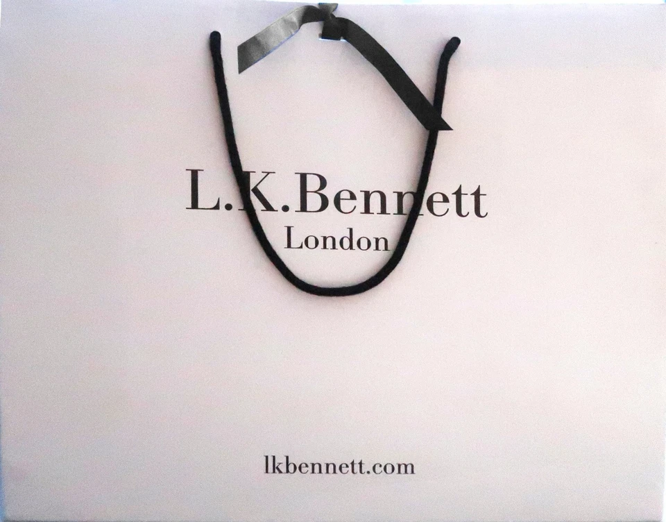 L.K. BENNETT ESCARPINS CUIR VERNI NOIR *P. 38 *T.7 CM *CAMBRURE PARFAITE *- 75 % - Photo 4/4