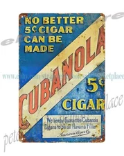 Cubanola cigar metal tin sign places to outdoor plaque home decor