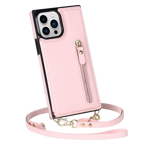 Leather Card Holder Cross-body Wallet Phone Case for iPhone 16 15 14 13 Pro Max - Picture 38 of 48