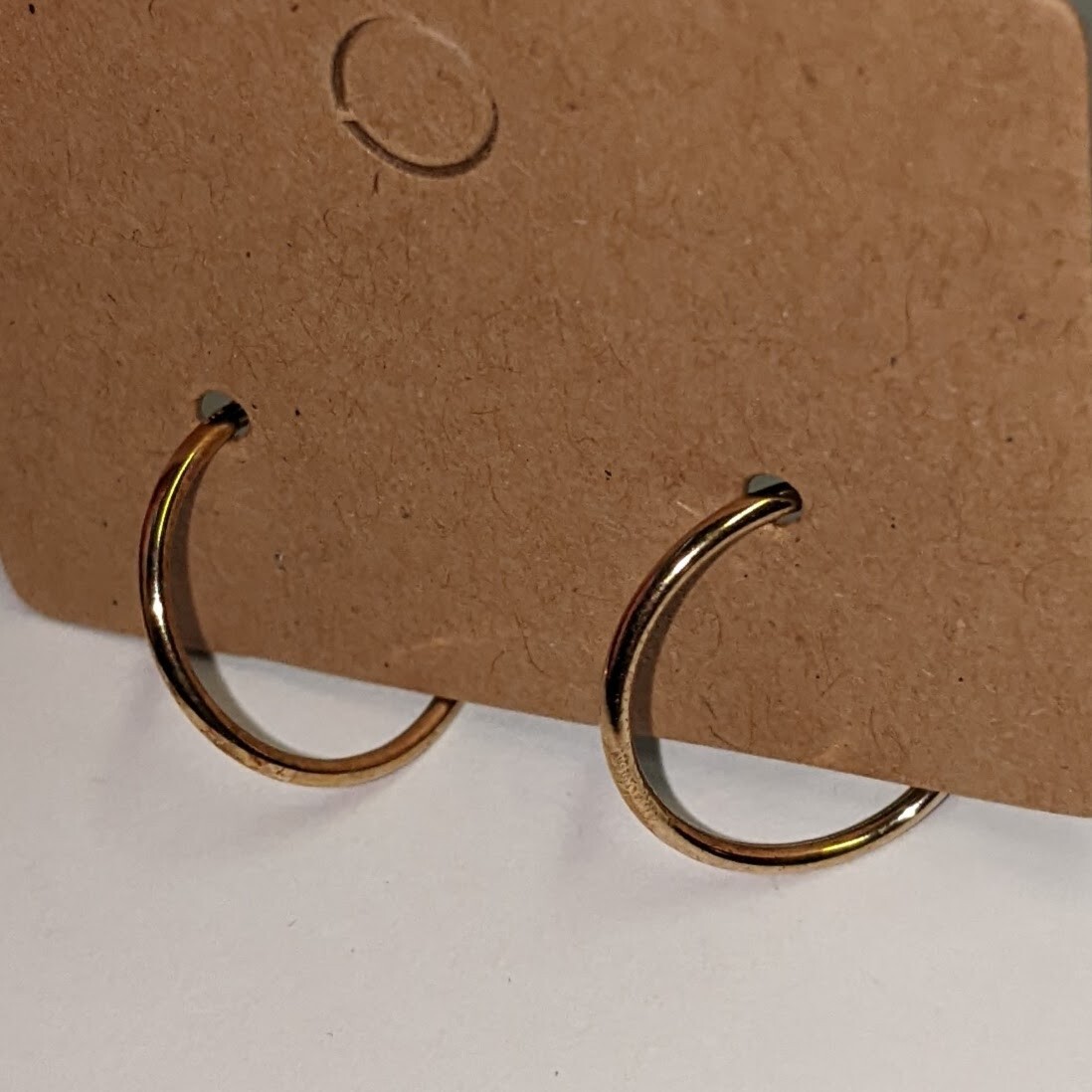 375 9ct Yellow Gold Sleeper Hoop Earrings eBay