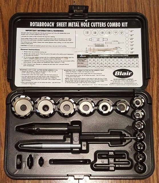 Blair Rotabroach Master Fractional Hole Cutter Kit 5/16" to 11/2" USA 11320 eBay