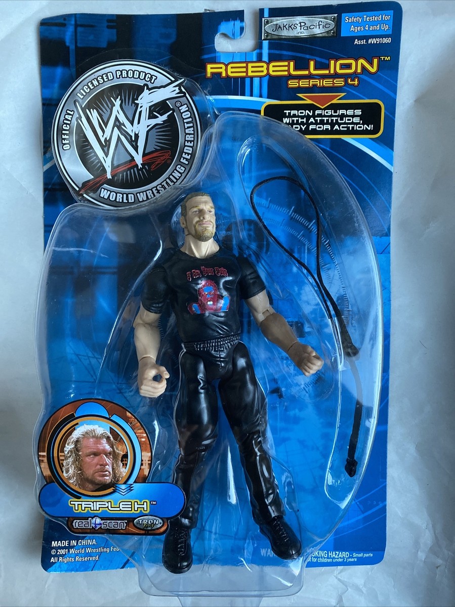 NEW 2001 WWF WWE Jakks Triple H HHH Wrestling Figure