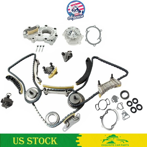 Timing Chain Kit Oil Pump Water Pump VTC Solenoid Fit 07-16 Cadillac Suzuki 3.6L