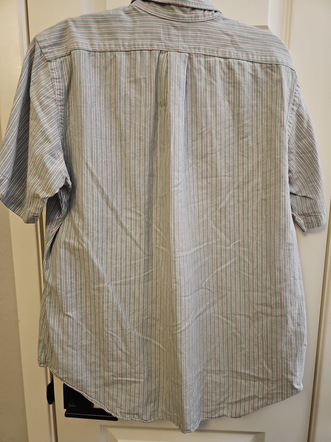 Polo Ralph Lauren camicia uomo grande verde (chiaro) rosa righe vestibilità classica pony