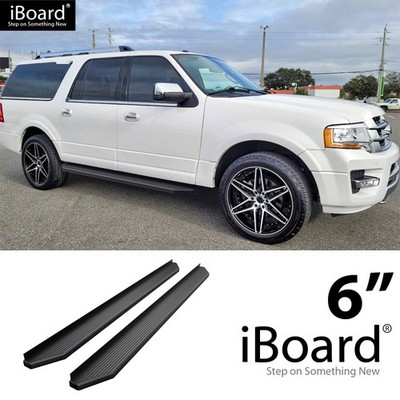 APS Flat Running Board Black 6'' Fit Ford Expedition EL 07-17