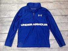 Boys YXS Under Armour Blue 1/4 Zip Pullover