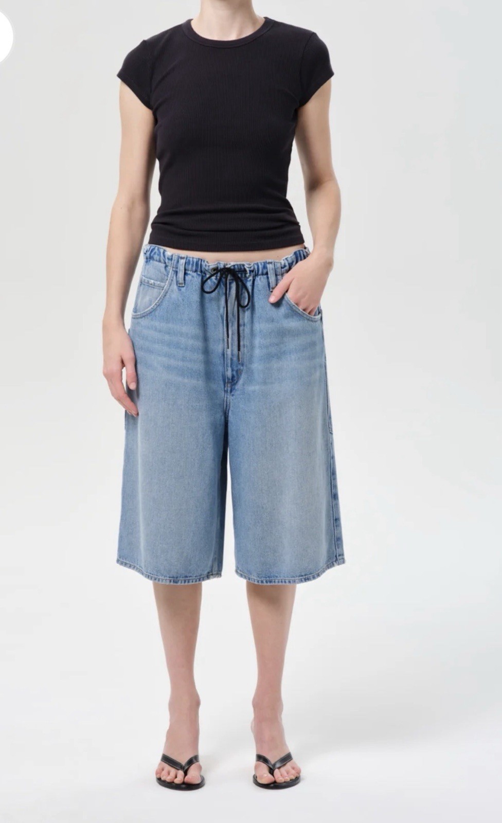 Agolde SHAW SHORT Script Wash NEW Sample Small S $218 SOLD OUT