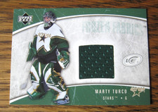 Marty Turco 2005-06 Upper Deck Ice #FF-MT FROZEN FABRICS hockey cards lot STARS