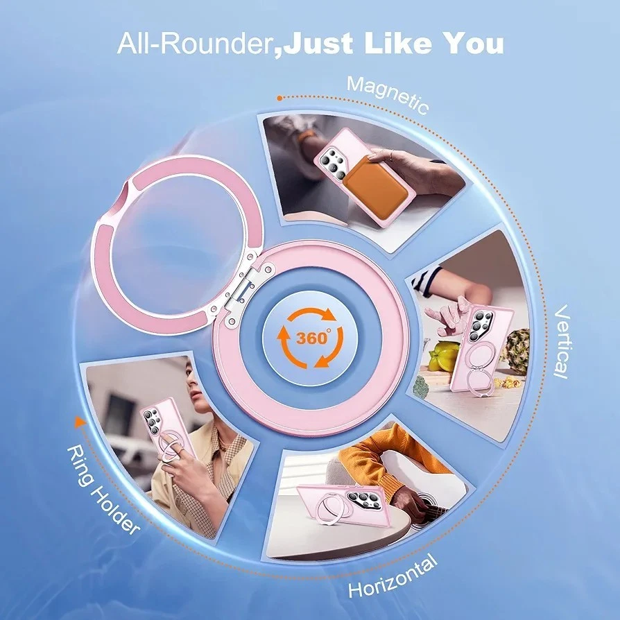 Funda para Samsung Galaxy S25 Ultra con Soporte Anillo Magnético Giratorio 360°... Foto 3 de 4