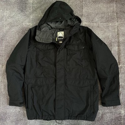 Men's Burton Covert Thermolite Black Hooded Insulated Snowboard Ski Jacket Sz XL