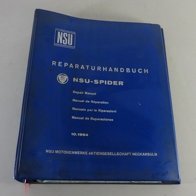 Workshop Manual/Repair Manual NSU Wankel-Spider Stand 10/1964