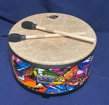 REMO PERCUSSION Rain Forest Gathering DRUM 14" floor tom with 2 drumsticks