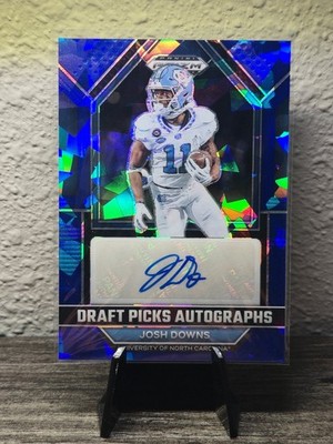 2023 Panini Prizm Draft Picks Autographs Blue Ice Prizm #DPA-JOD Josh Downs /35